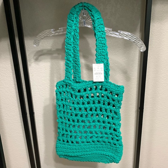 J. Crew Handbags - J.Crew Green Crochet Bag NWT